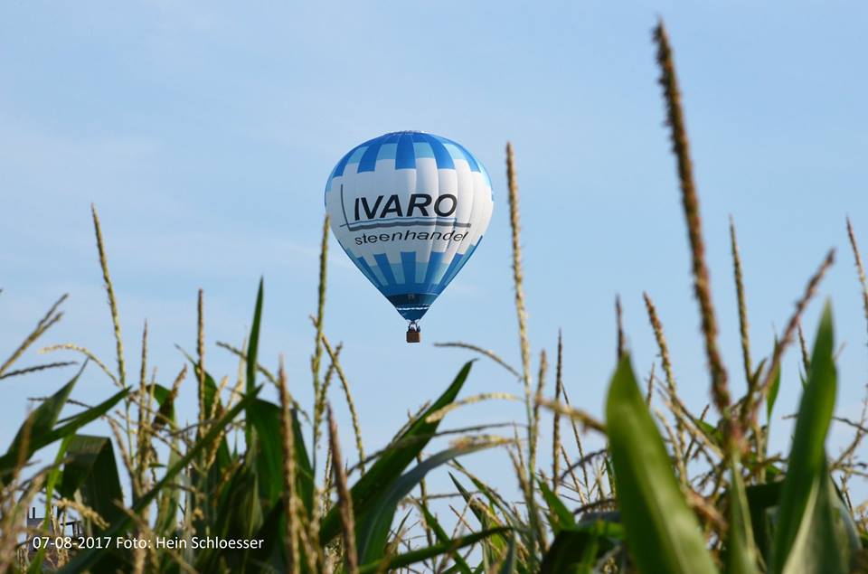 Luchtballon in vlucht